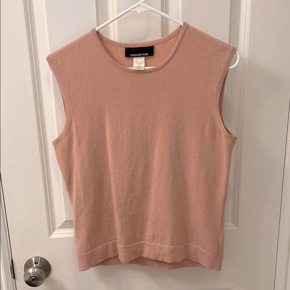 100% Cashmere Pink Sleeveless Top